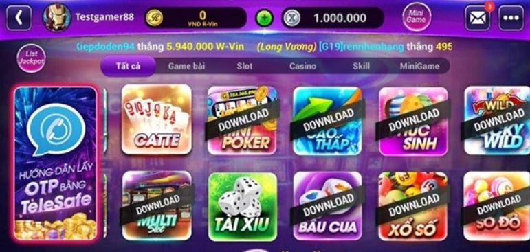Số lượng game trong kho game đổi thưởng của hai cổng game