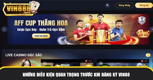 Những điều kiện quan trọng trước khi đăng ký Vin88