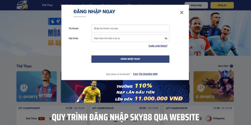 Hướng dẫn chi tiết các bước đăng nhập vào tài khoản cược tại Sky88