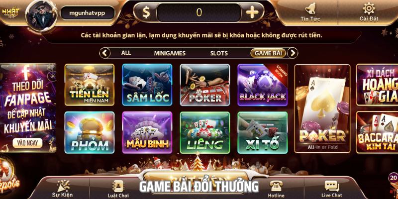 Game bài dân gian tại Nhat Vip luôn được nhiều bet thủ quan tâm