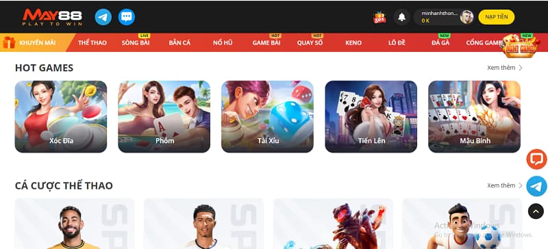 Người chơi tăng cường hoạt động cược để được thăng hạng VIP cao tại May88