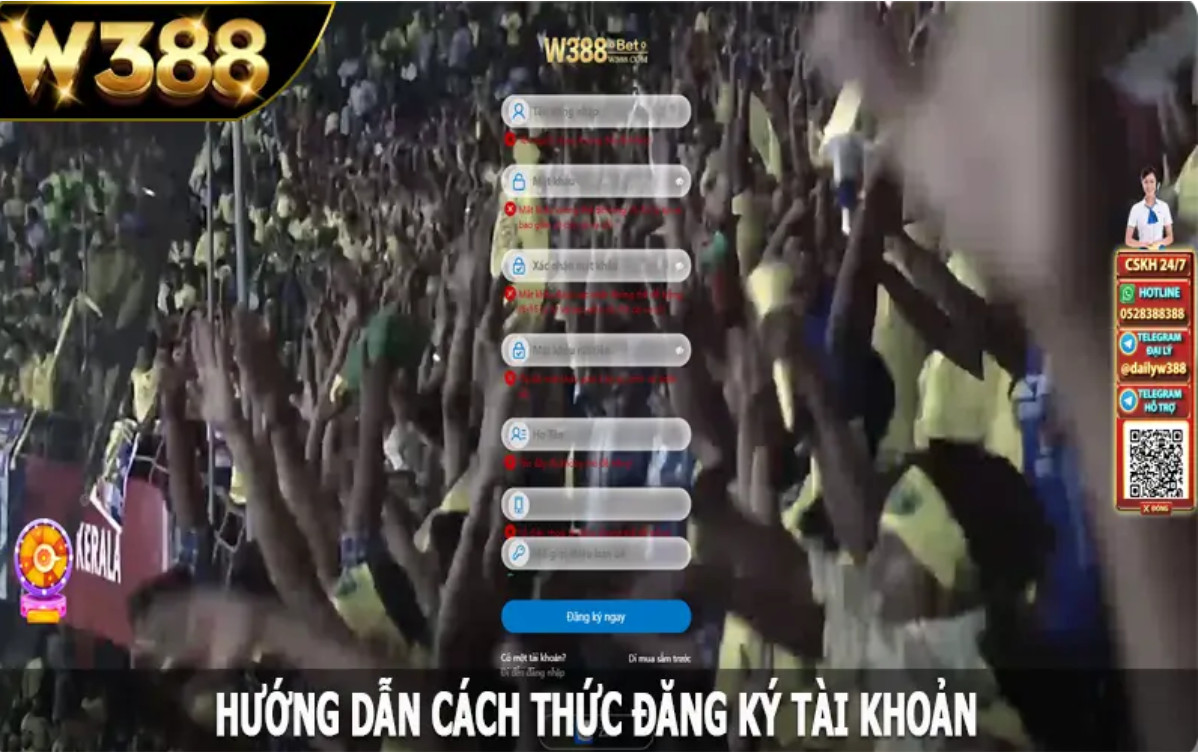 Hướng dẫn cách thức đăng ký tài khoản W388 nhanh chóng