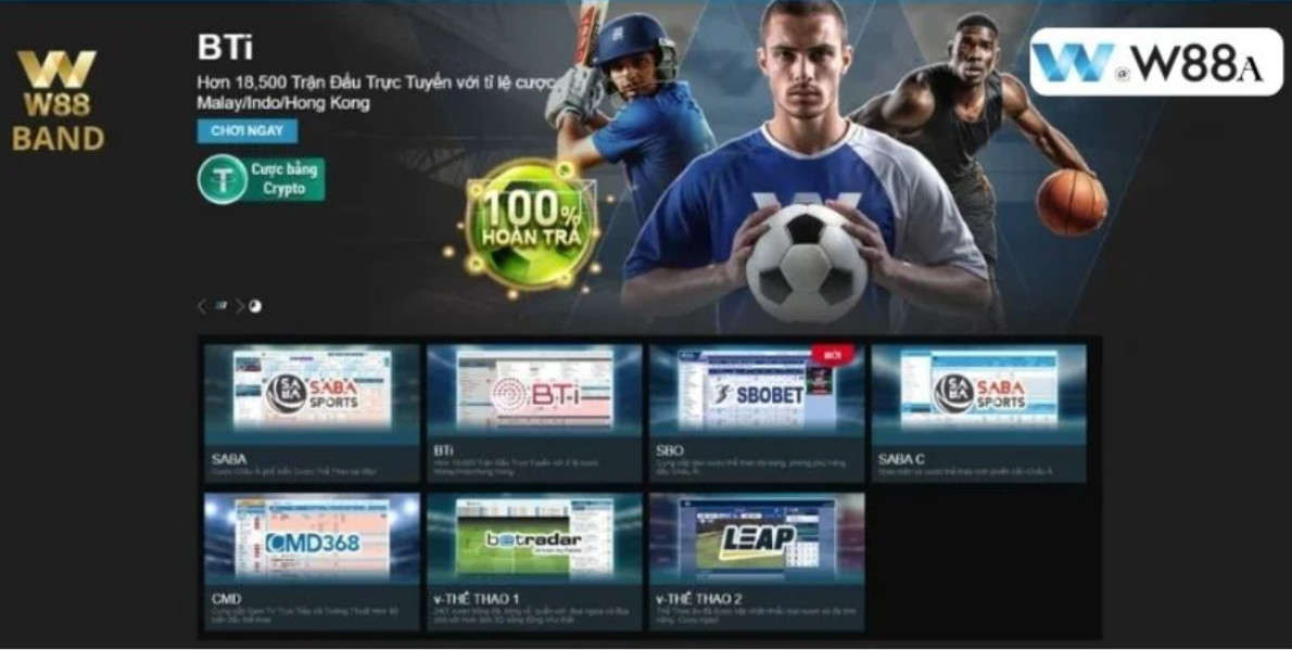 Các game cá cược thể thao W88 được yêu thích