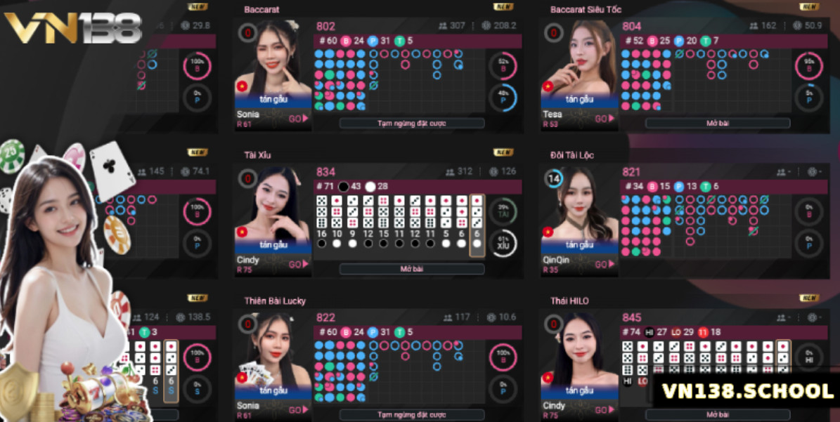 Hướng dẫn các bước tham gia chơi casino VN138