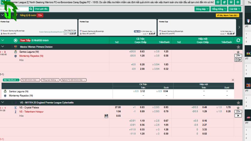 Ưu điểm vượt trội sảnh cược thể thao JBO