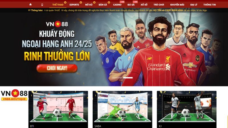 Top 3 hình thức cá cược thể theo VN88 hấp dẫn