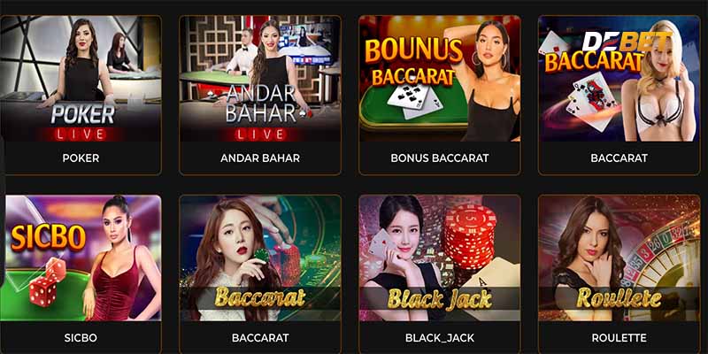 Các trò chơi nổi bật tại Casino Debet, nơi đam mê gặp vận may
